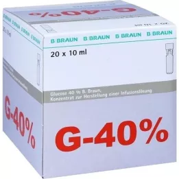 GLUCOSE 40% B.Braun Mini Plasco verbindt Inf.-L.-K., 20X10 ml