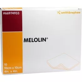 MELOLIN 10x10 cm steriele wondverbanden, 10 stuks