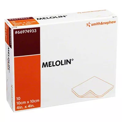 MELOLIN 10x10 cm steriele wondverbanden, 10 stuks MELOLIN 10x10 cm steriele wondverbanden, 10 stuks