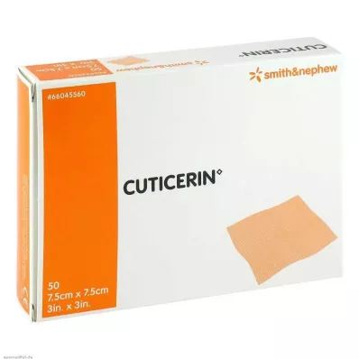 CUTICERIN Gaasjes van 7,5x7,5 cm met zalflaag, 50 stuks