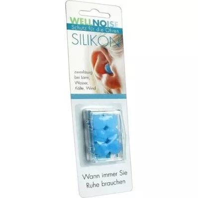 WELLNOISE Oordopjes blauw blister, 3X2 stuks