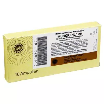 MUCOKEHL Ampullen D 6, 10X1 ml MUCOKEHL Ampullen D 6, 10X1 ml