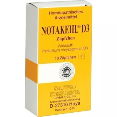 NOTAKEHL D 3 zetpillen, 10 stuks