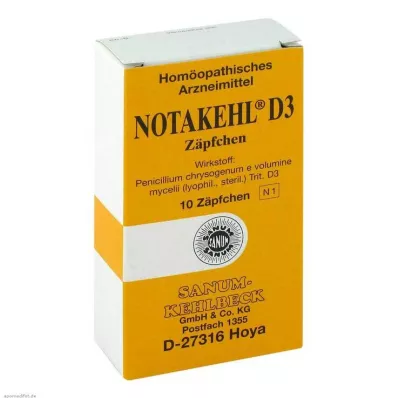NOTAKEHL D 3 zetpillen, 10 stuks NOTAKEHL D 3 zetpillen, 10 stuks