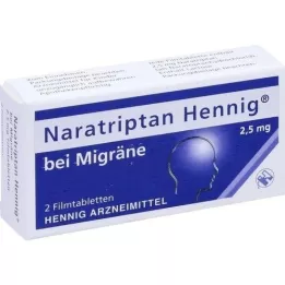 NARATRIPTAN Hennig voor migraine 2,5 mg filmomhulde tabletten, 2 st