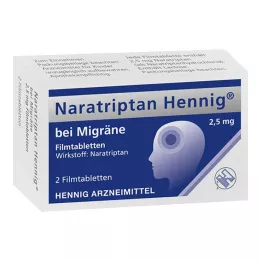 NARATRIPTAN Hennig voor migraine 2,5 mg filmomhulde tabletten, 2 st