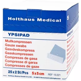 MULLKOMPRESSEN Ypsipad 5x5 cm steriel 8x, 25X2 st