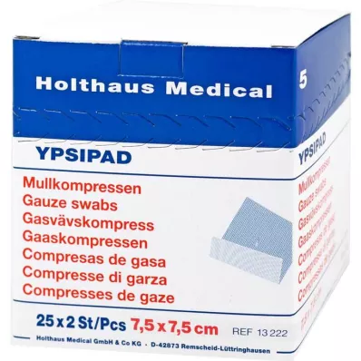 MULLKOMPRESSEN Ypsipad 7,5x7,5 cm steriel 8x, 25X2 st