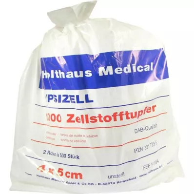 ZELLSTOFFTUPFER Ypsizell 4x5 cm, 1000 stuks ZELLSTOFFTUPFER Ypsizell 4x5 cm, 1000 stuks