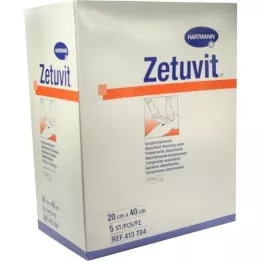 ZETUVIT Absorberende kompressen steriel 20x40 cm, 5 stuks