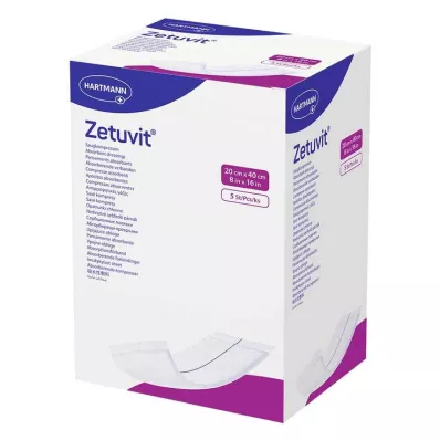 ZETUVIT Absorberende kompressen steriel 20x40 cm, 5 stuks ZETUVIT Absorberende kompressen steriel 20x40 cm, 5 stuks
