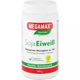 MEGAMAX Soja-eiwit vanillepoeder, 400 g