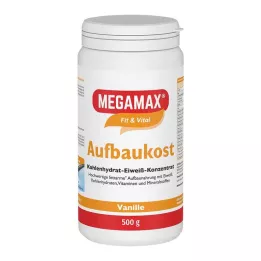 MEGAMAX Opbouwvoedsel vanillepoeder, 500 g