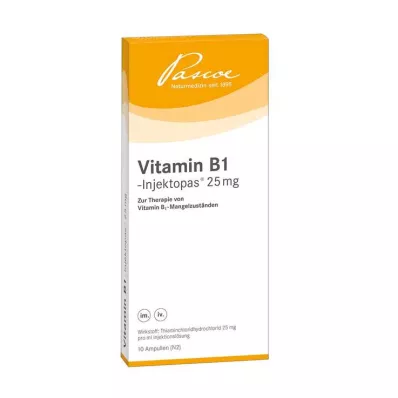 VITAMIN B1 INJEKTOPAS 25 mg oplossing voor injectie, 10X1 ml VITAMIN B1 INJEKTOPAS 25 mg oplossing voor injectie, 10X1 ml