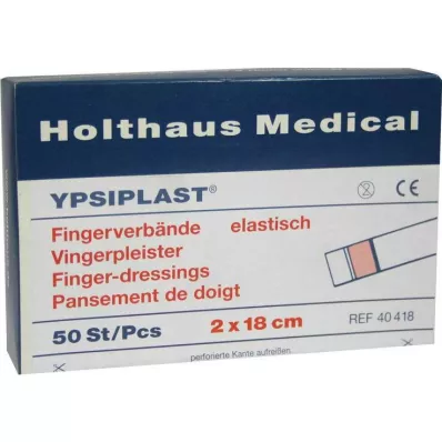 FINGERVERBAND Ypsiplast 2x18 cm elastische huid, 50 stuks