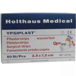 PFLASTERSTRIPS Ypsiplast waterdicht 2,5x7,2 cm, 50 st