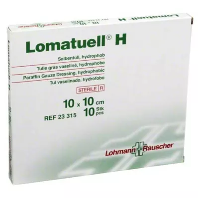 LOMATUELL H Zalftule 10x10 cm steriel, 10 stuks LOMATUELL H Zalftule 10x10 cm steriel, 10 stuks
