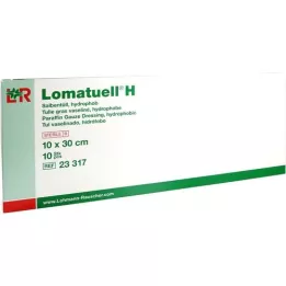 LOMATUELL H Zalftule 10x30 cm steriel, 10 stuks