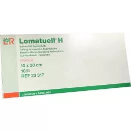 LOMATUELL H Zalftule 10x30 cm steriel, 10 stuks