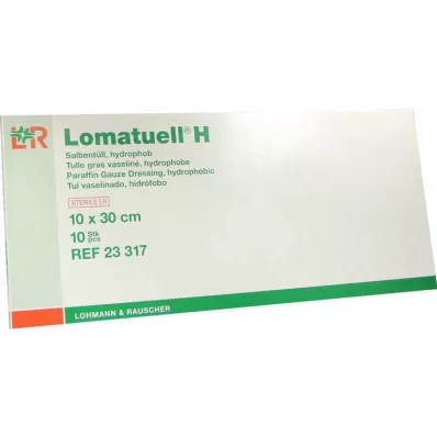 LOMATUELL H Zalftule 10x30 cm steriel, 10 stuks
