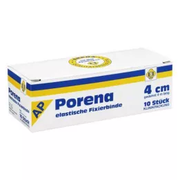 PORENA elastisch gaasverband 4 cm wit zonder cello, 10 st