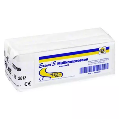 ERENA Gaaskompres 5x5 cm niet-steriel 8x, 100 stuks ERENA Gaaskompres 5x5 cm niet-steriel 8x, 100 stuks
