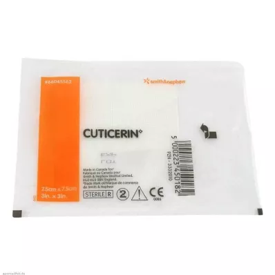 CUTICERIN 7,5x7,5 cm gaas met zalflaag, 1 st CUTICERIN 7,5x7,5 cm gaas met zalflaag, 1 st
