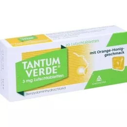 TANTUM VERDE 3 mg zuigtabletten met sinaasappel-honingsmaak, 20 stuks