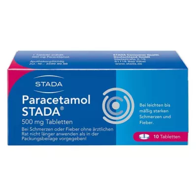 PARACETAMOL STADA 500 mg tabletten, 10 st PARACETAMOL STADA 500 mg tabletten, 10 st