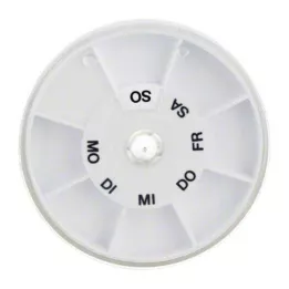 TABLETTENSPENDER Icron 7-vaks transp.deksel rond, 1 st