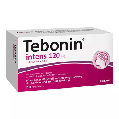 TEBONIN intensieve 120 mg filmomhulde tabletten, 200 stuks TEBONIN intensieve 120 mg filmomhulde tabletten, 200 stuks
