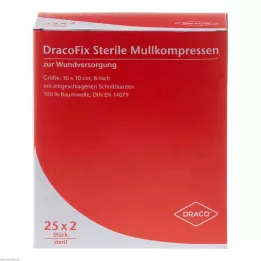 DRACOFIX PEEL Kompressen 10x10 cm steriel 8x, 25X2 st