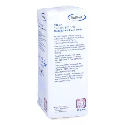 MULLKOMPRESSEN 5x5 cm niet-steriel 8x, 100 stuks MULLKOMPRESSEN 5x5 cm niet-steriel 8x, 100 stuks