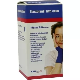 ELASTOMULL kleefkleur 10 cmx4 m fixatieband blauw, 1 st