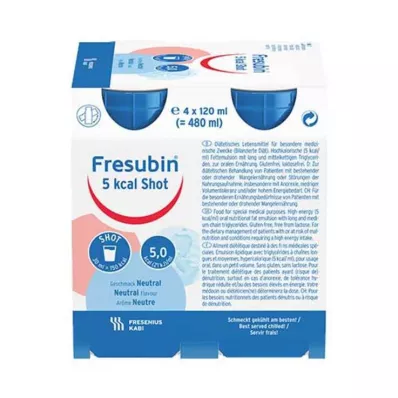 FRESUBIN 5 kcal SHOT Neutrale oplossing, 4X120 ml FRESUBIN 5 kcal SHOT Neutrale oplossing, 4X120 ml