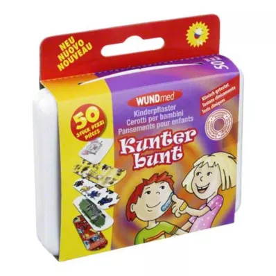 KINDERPFLASTER Kleurrijk, 50 stuks