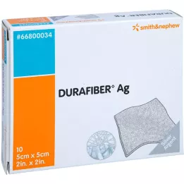 DURAFIBER Ag 5x5 cm verband, 10 stuks