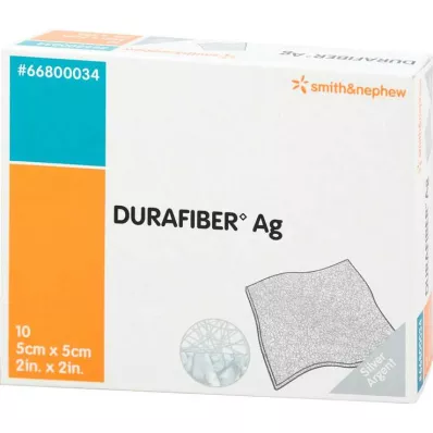 DURAFIBER Ag 5x5 cm verband, 10 stuks DURAFIBER Ag 5x5 cm verband, 10 stuks