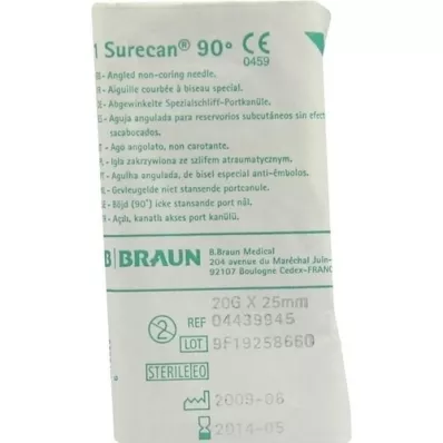 SURECAN Poortcanule 20 Gx25 mm schuin, 1 st