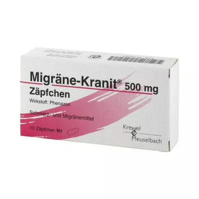 MIGRÄNE KRANIT Zetpil van 500 mg, 10 stuks