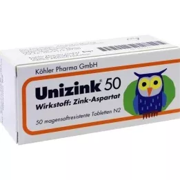 UNIZINK 50 tabletten met enterische laag, 50 stuks