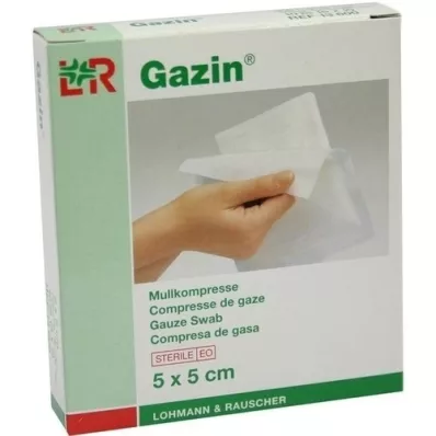 GAZIN Gaas comp.5x5 cm steriel 8x, 5X2 st
