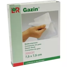 GAZIN Gaas comp.7,5x7,5 cm steriel 8x, 5X2 st