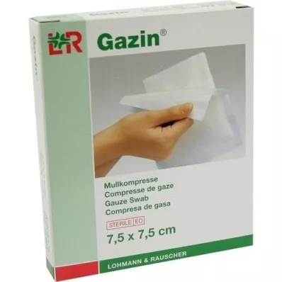 GAZIN Gaas comp.7,5x7,5 cm steriel 8x, 5X2 st