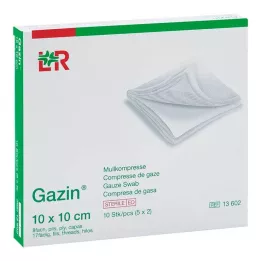 GAZIN Gaas comp.10x10 cm steriel 8x, 5X2 st