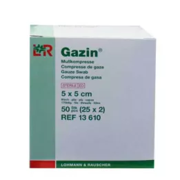 GAZIN Gaas comp.5x5 cm steriel 8x, 25X2 st