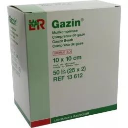 GAZIN Gaas comp.10x10 cm steriel 8x, 25X2 st