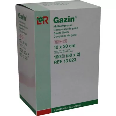 GAZIN Gaas comp.10x20 cm steriel 8x, 50X2 st GAZIN Gaas comp.10x20 cm steriel 8x, 50X2 st