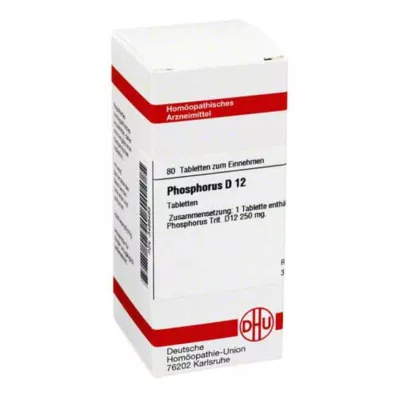 PHOSPHORUS D 12 tabletten, 80 stuks PHOSPHORUS D 12 tabletten, 80 stuks