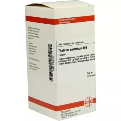 THALLIUM SULFURICUM D 6 tabletten, 200 stuks